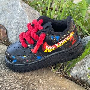 Hot Wheels boy birthday outfit sneakers custom Nike boy shoes